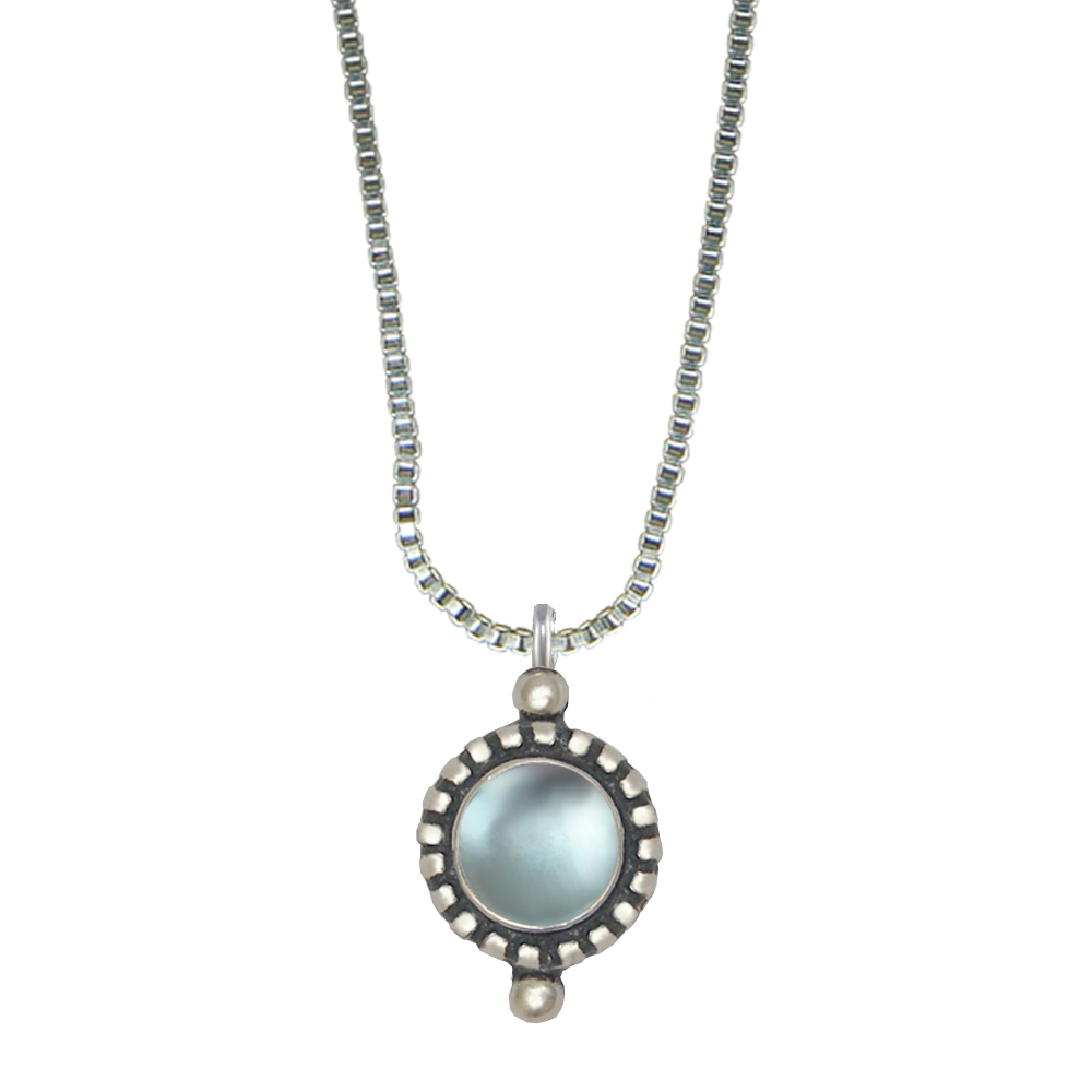 Sterling Silver Little Blue Topaz Pendant Necklace